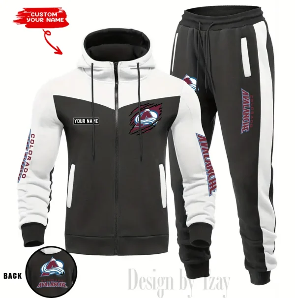 Colorado Avalanche NHL Men's Tracksuit Hooded Zipper Fashion Casual Sports SPTMTHZFCS071 - Image 5