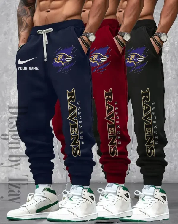 Baltimore Ravens Men 2D Fashion Jogging Pants Casual BGJGPSP349