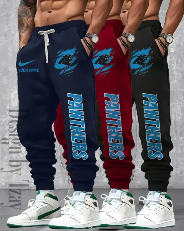 Carolina Panthers Men 2D Fashion Jogging Pants Casual BGJGPSP351