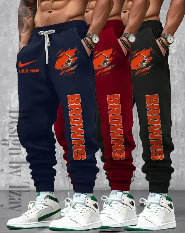 Cleveland Browns Men 2D Fashion Jogging Pants Casual BGJGPSP354