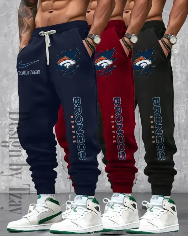 Denver Broncos Men 2D Fashion Jogging Pants Casual BGJGPSP356