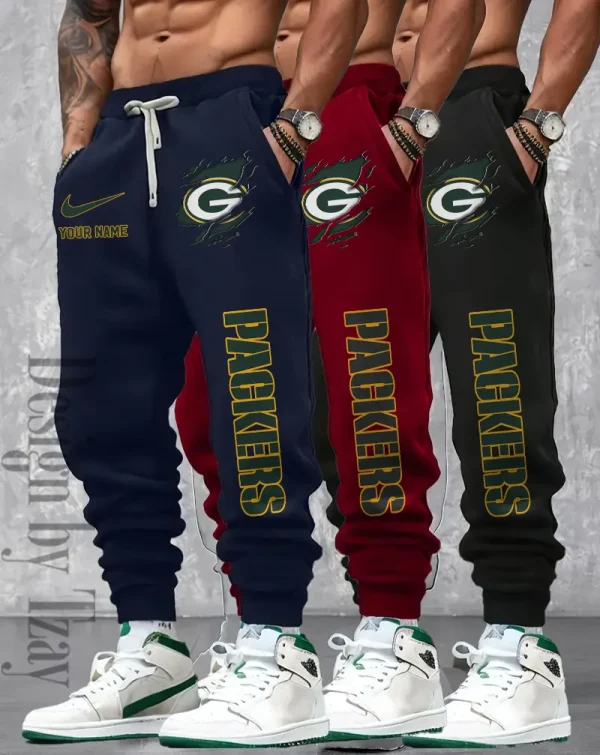 Green Bay Packers Men 2D Fashion Jogging Pants Casual BGJGPSP358