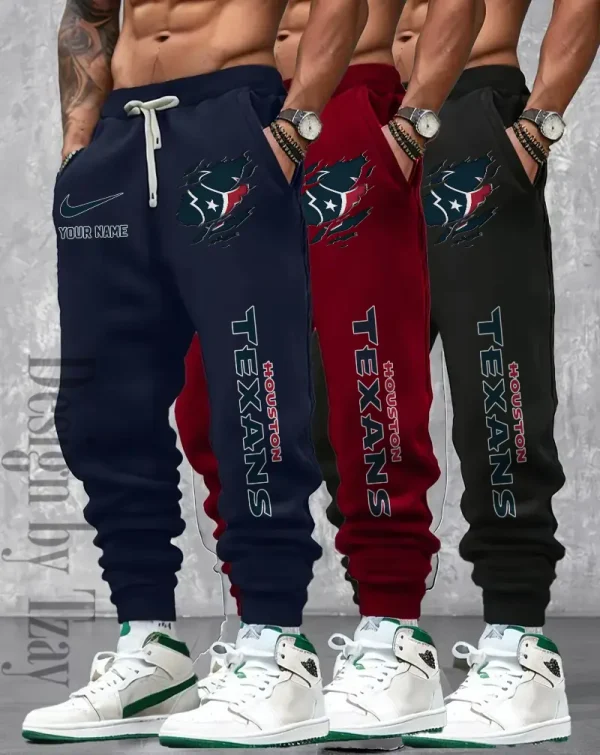 Houston Texans Men 2D Fashion Jogging Pants Casual BGJGPSP359