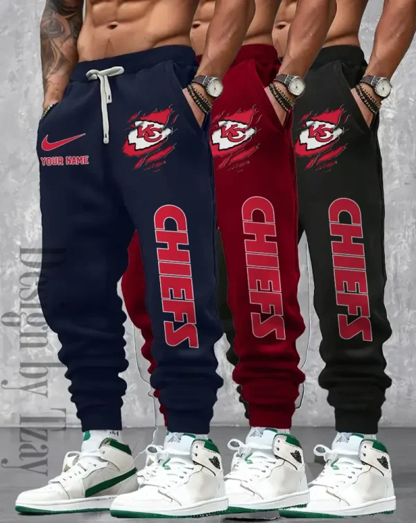 Kansas City Chiefs Men 2D Fashion Jogging Pants Casual BGJGPSP362