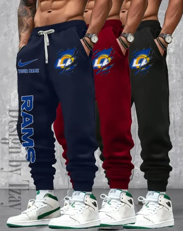 Los Angeles Rams Men 2D Fashion Jogging Pants Casual BGJGPSP365