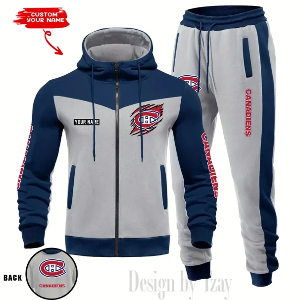 Montréal Canadiens NHL Men's Tracksuit Hooded Zipper Fashion Casual Sports SPTMTHZFCS079