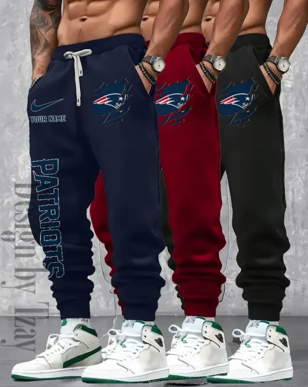 New England Patriots Men 2D Fashion Jogging Pants Casual BGJGPSP368