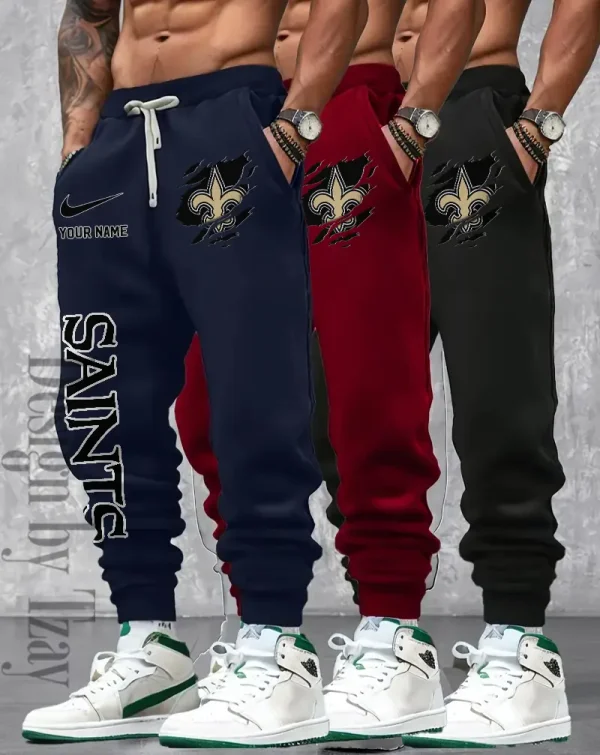 New Orleans Saints Men 2D Fashion Jogging Pants Casual BGJGPSP369