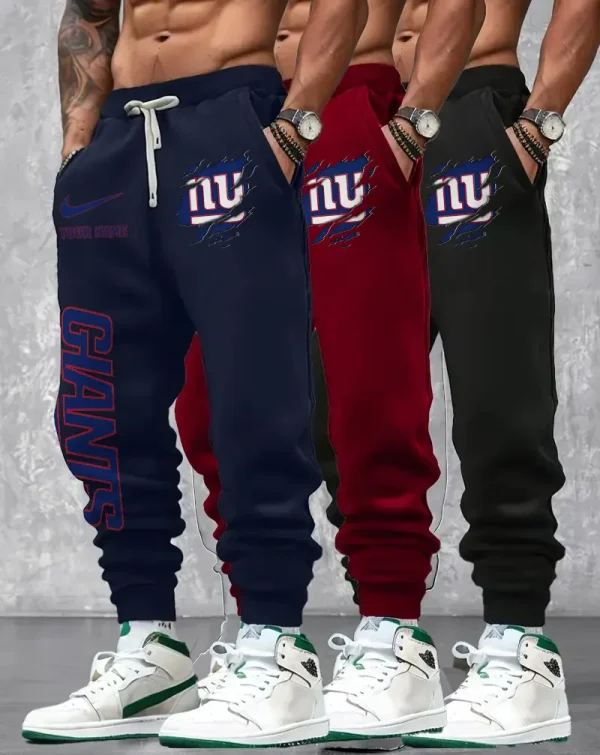 New York Giants Men 2D Fashion Jogging Pants Casual BGJGPSP370