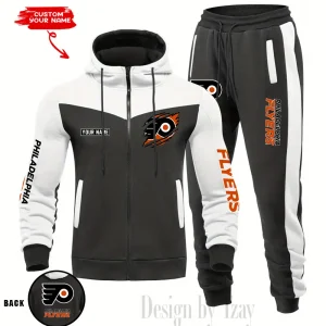 Philadelphia Flyers NHL Men's Tracksuit Hooded Zipper Fashion Casual Sports SPTMTHZFCS085