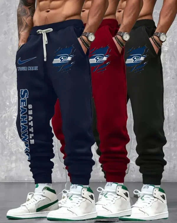 Seattle Seahawks Men 2D Fashion Jogging Pants Casual BGJGPSP375