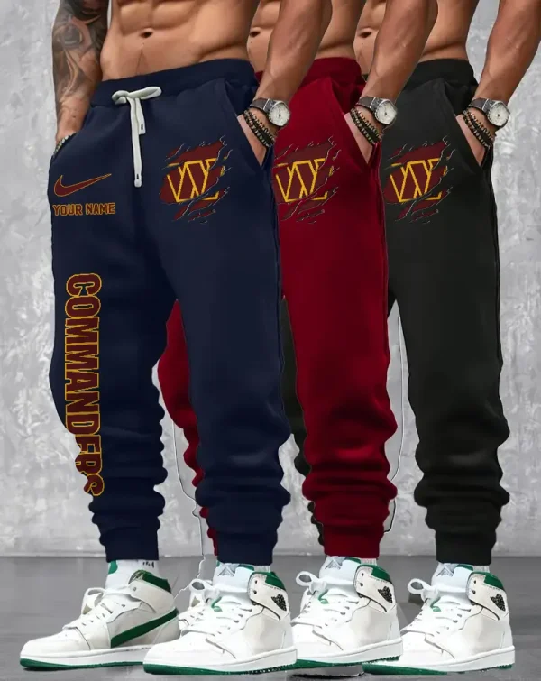 Washington Commanders Men 2D Fashion Jogging Pants Casual BGJGPSP378