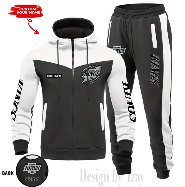 Los Angeles Kings NHL Men's Tracksuit Hooded Zipper Fashion Casual Sports SPTMTHZFCS077 - Image 5