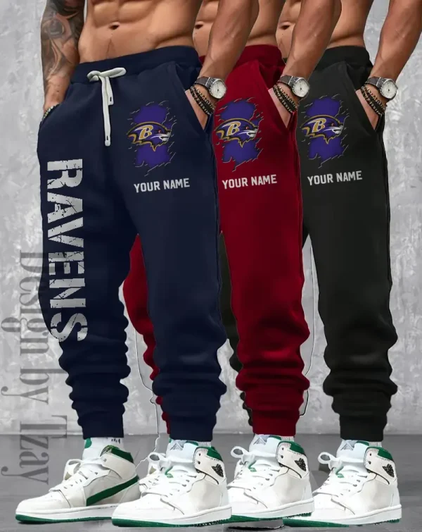 Baltimore Ravens Men 2D Fashion Jogging Pants Casual BGJGPSP381