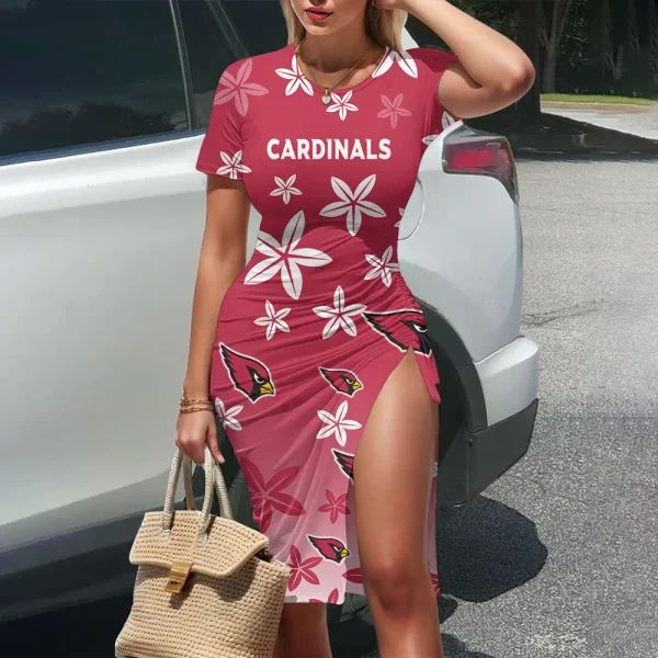 Arizona Cardinals Women's Slit Bodycon Dress New 2025 S9SBD197