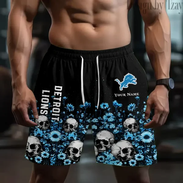 Detroit Lions NHL Men's Shorts Sport Lightweight Casual Workout style 2025 BGSHORT647
