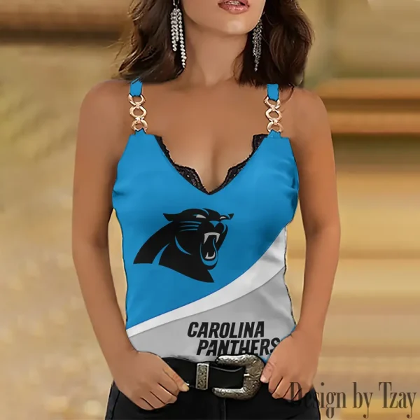 Carolina Panthers NFL Holiday Party Chain Strap Tank top Shirt Style 2025 SPTWCSTT593