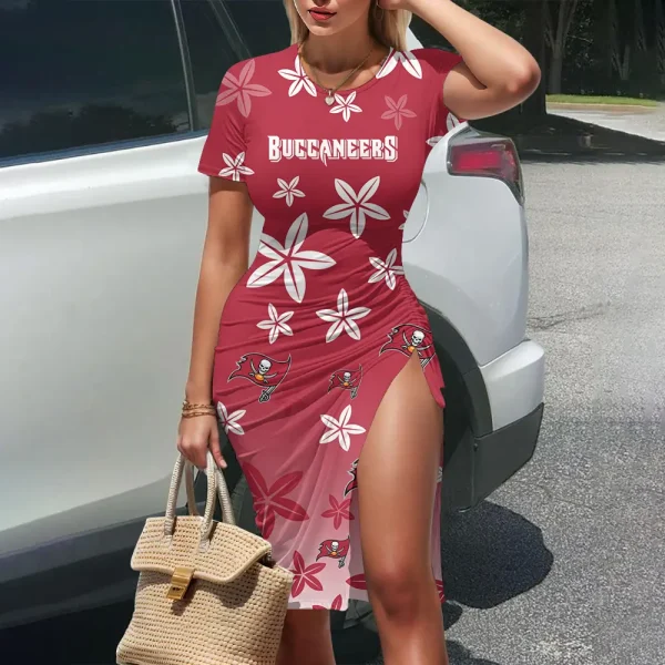 Tampa Bay Buccaneers Women's Slit Bodycon Dress New 2025 S9SBD226