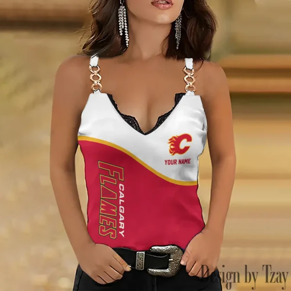 Calgary Flames NFL Holiday Party Chain Strap Tank top Shirt Style 2025 SPTWCSTT623