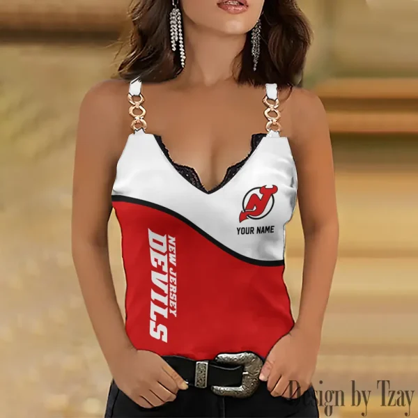 New Jersey Devils NFL Holiday Party Chain Strap Tank top Shirt Style 2025 SPTWCSTT635