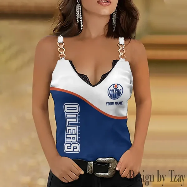 Edmonton Oilers NFL Holiday Party Chain Strap Tank top Shirt Style 2025 SPTWCSTT651