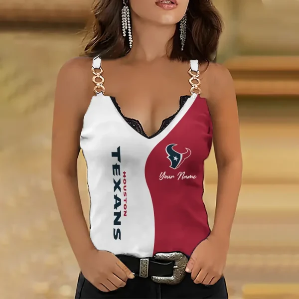 Houston Texans Holiday Party Chain Strap Tank top Shirt Style 2025 SPTWCSTT665