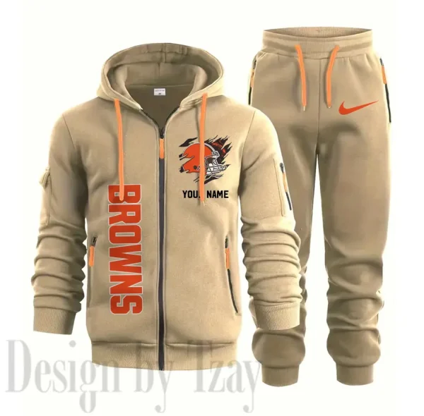 Cleveland Browns Sports Tracksuit Jogging Men's Clothing Casual for Men Daily Style 2025 SPTSTJM040