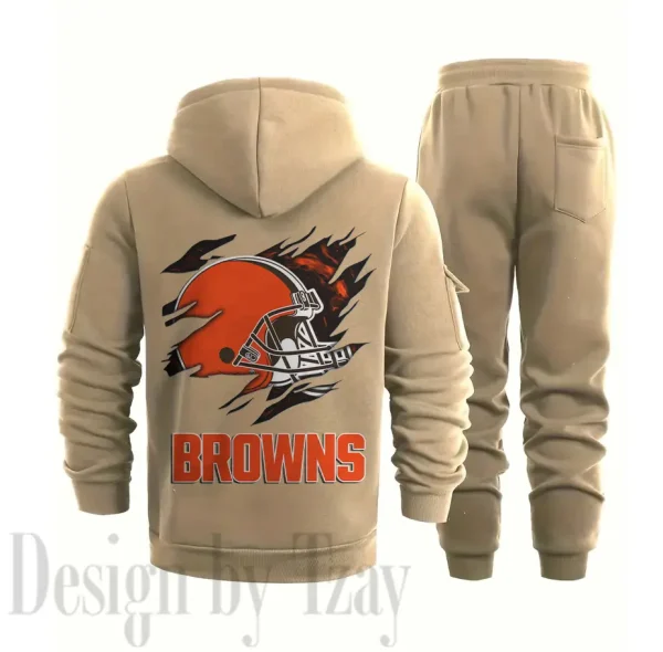 Cleveland Browns Sports Tracksuit Jogging Men's Clothing Casual for Men Daily Style 2025 SPTSTJM040 - Image 2