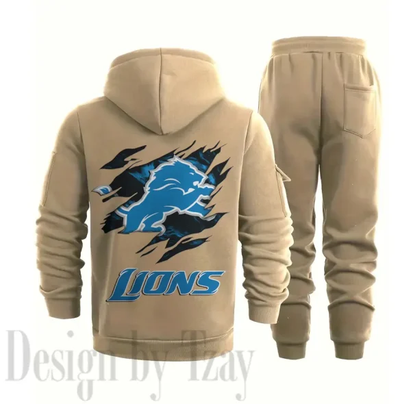 Detroit Lions Sports Tracksuit Jogging Men's Clothing Casual for Men Daily Style 2025 SPTSTJM043 - Image 5