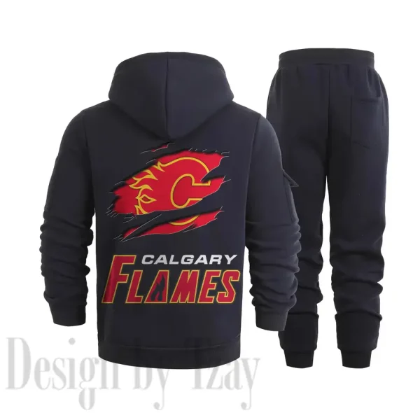 Calgary Flames Sports Tracksuit Jogging Men's Clothing Casual for Men Daily Style 2025 SPTSTJM003 - Image 4
