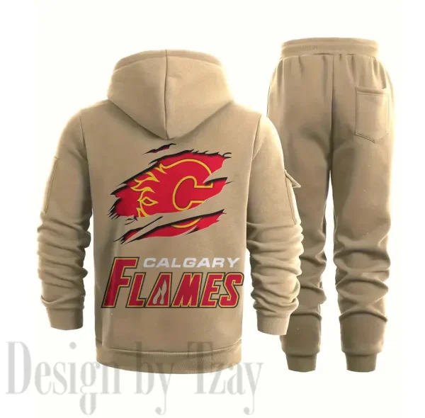 Calgary Flames Sports Tracksuit Jogging Men's Clothing Casual for Men Daily Style 2025 SPTSTJM003 - Image 6