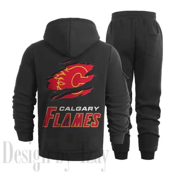 Calgary Flames Sports Tracksuit Jogging Men's Clothing Casual for Men Daily Style 2025 SPTSTJM003 - Image 2