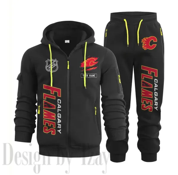 Calgary Flames Sports Tracksuit Jogging Men's Clothing Casual for Men Daily Style 2025 SPTSTJM003