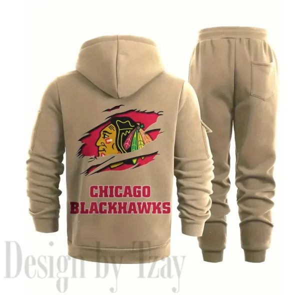 Chicago Blackhawks Sports Tracksuit Jogging Men's Clothing Casual for Men Daily Style 2025 SPTSTJM005 - Image 2