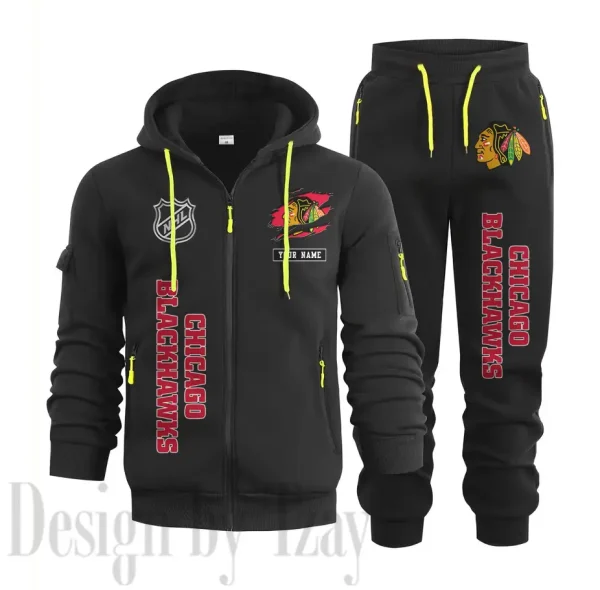 Chicago Blackhawks Sports Tracksuit Jogging Men's Clothing Casual for Men Daily Style 2025 SPTSTJM005 - Image 3