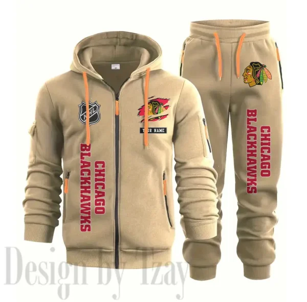 Chicago Blackhawks Sports Tracksuit Jogging Men's Clothing Casual for Men Daily Style 2025 SPTSTJM005