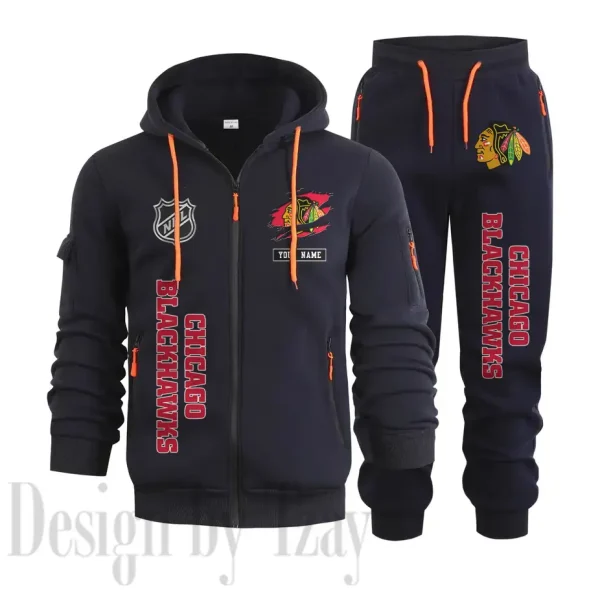 Chicago Blackhawks Sports Tracksuit Jogging Men's Clothing Casual for Men Daily Style 2025 SPTSTJM005 - Image 7