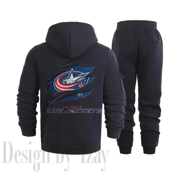 Columbus Blue Jackets Sports Tracksuit Jogging Men's Clothing Casual for Men Daily Style 2025 SPTSTJM007 - Image 2
