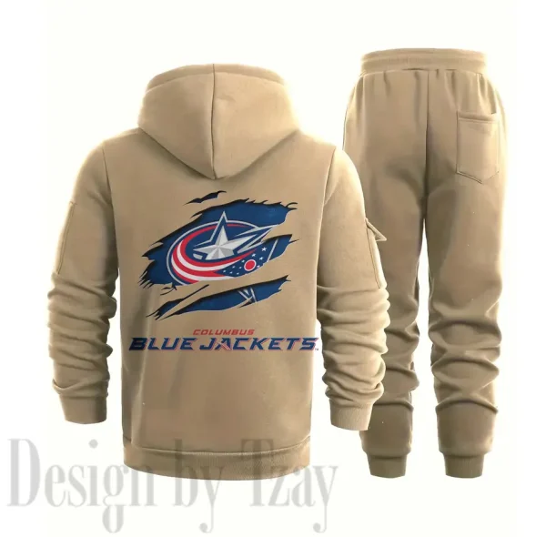 Columbus Blue Jackets Sports Tracksuit Jogging Men's Clothing Casual for Men Daily Style 2025 SPTSTJM007 - Image 6
