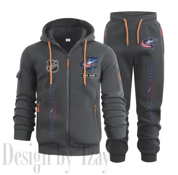 Columbus Blue Jackets Sports Tracksuit Jogging Men's Clothing Casual for Men Daily Style 2025 SPTSTJM007 - Image 7