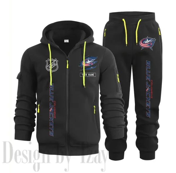 Columbus Blue Jackets Sports Tracksuit Jogging Men's Clothing Casual for Men Daily Style 2025 SPTSTJM007 - Image 3