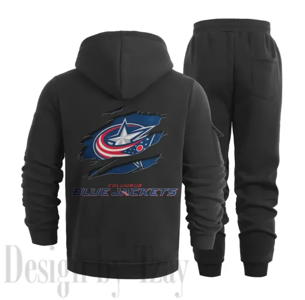 Columbus Blue Jackets Sports Tracksuit Jogging Men's Clothing Casual for Men Daily Style 2025 SPTSTJM007 - Image 4