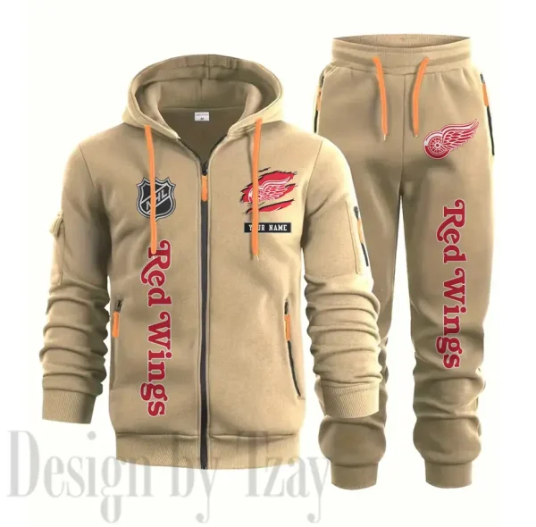 Detroit Red Wings Sports Tracksuit Jogging Men's Clothing Casual for Men Daily Style 2025 SPTSTJM009 - Image 7