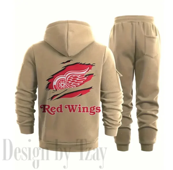 Detroit Red Wings Sports Tracksuit Jogging Men's Clothing Casual for Men Daily Style 2025 SPTSTJM009 - Image 8