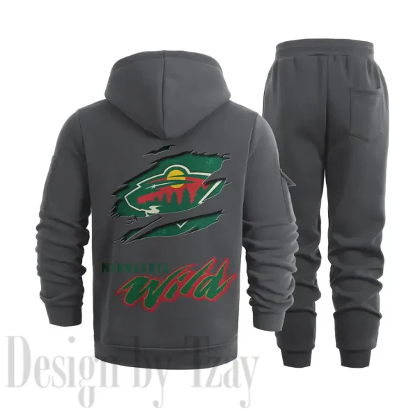 Minnesota Wild Sports Tracksuit Jogging Men's Clothing Casual for Men Daily Style 2025 SPTSTJM011 - Image 2