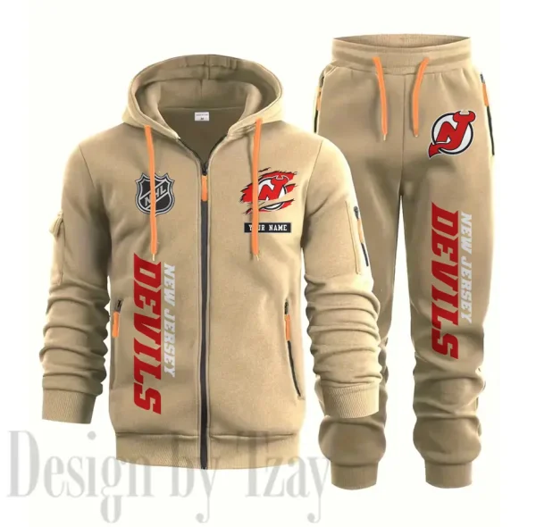 New Jersey Devils Sports Tracksuit Jogging Men's Clothing Casual for Men Daily Style 2025 SPTSTJM015