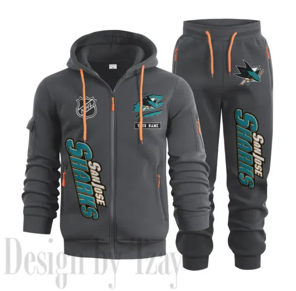 San Jose Sharks Sports Tracksuit Jogging Men's Clothing Casual for Men Daily Style 2025 SPTSTJM021 - Image 5