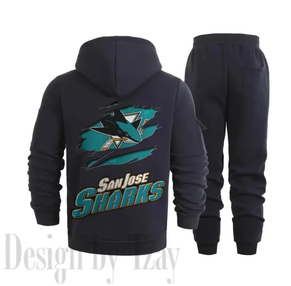 San Jose Sharks Sports Tracksuit Jogging Men's Clothing Casual for Men Daily Style 2025 SPTSTJM021 - Image 2