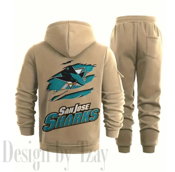 San Jose Sharks Sports Tracksuit Jogging Men's Clothing Casual for Men Daily Style 2025 SPTSTJM021 - Image 7