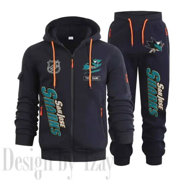 San Jose Sharks Sports Tracksuit Jogging Men's Clothing Casual for Men Daily Style 2025 SPTSTJM021